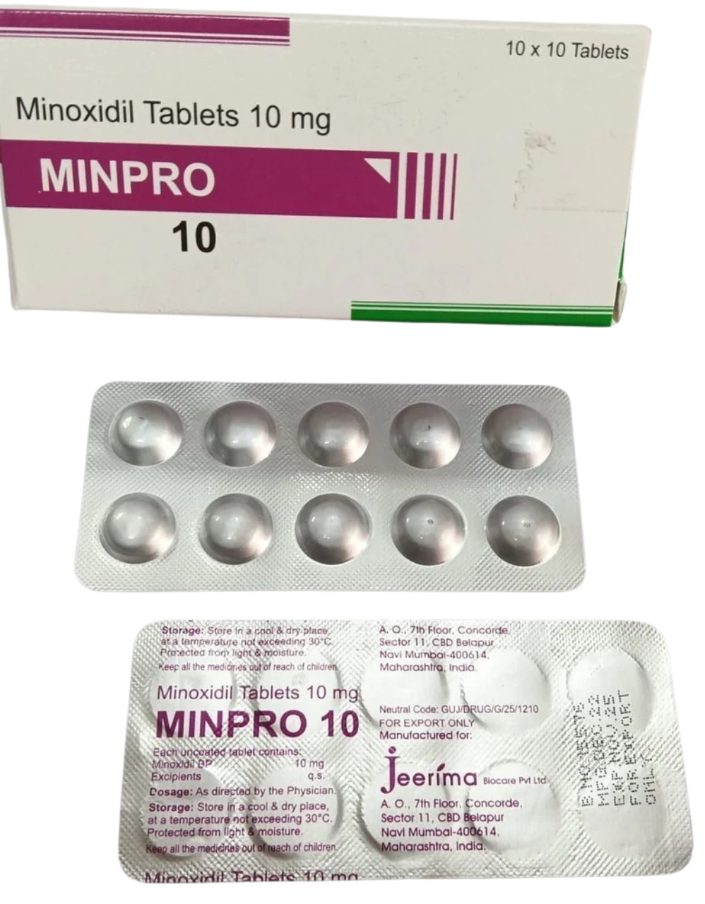 Minpro 10mg (Minoxidil)