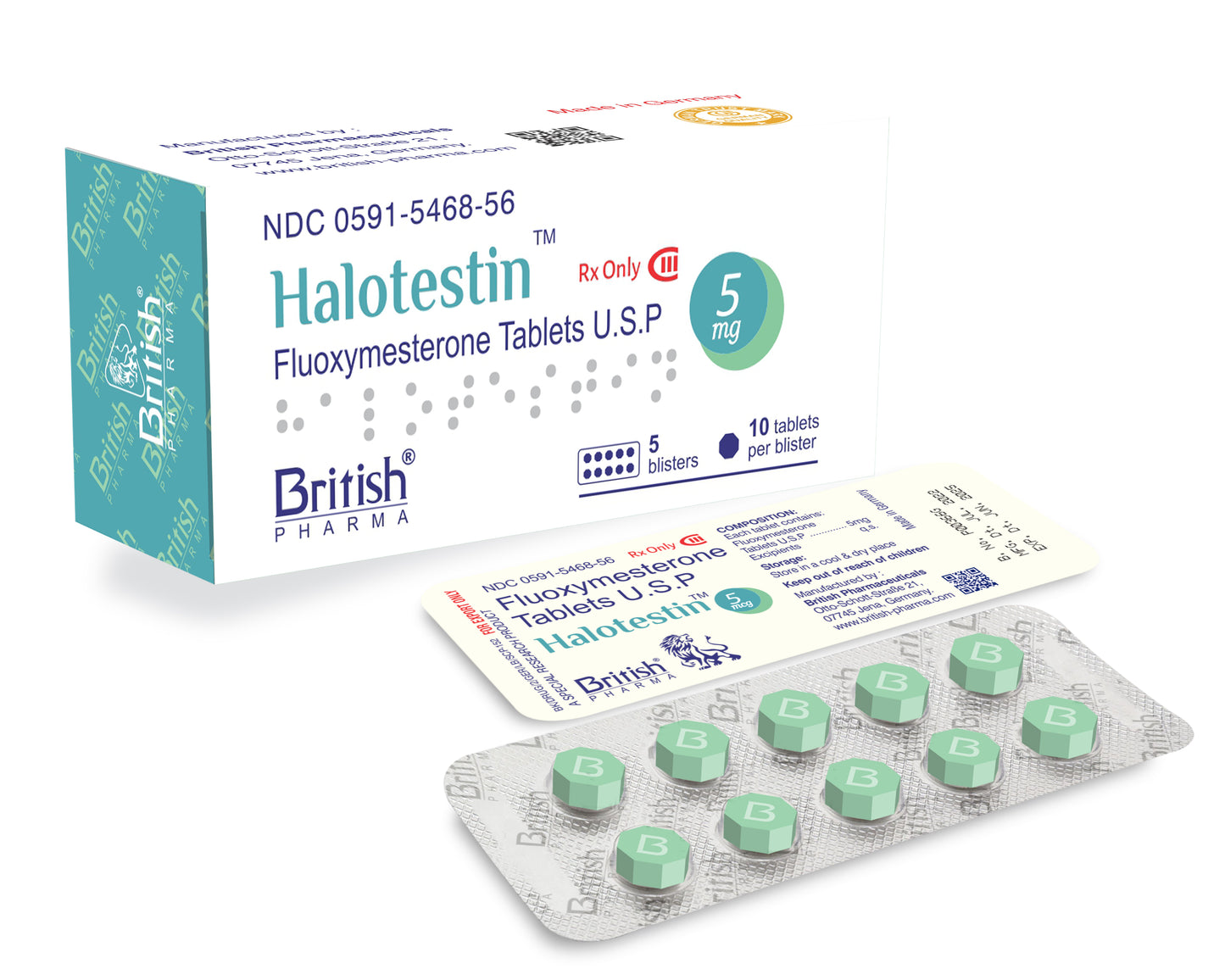 [British Pharma] Halotestin - Fluoxymesterone 5mg
