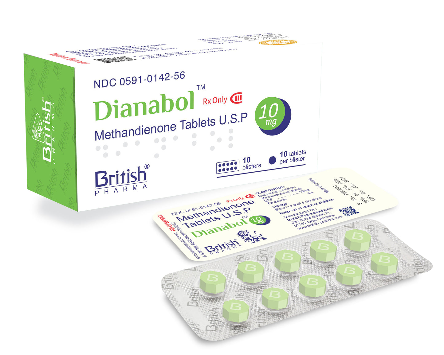 [British Pharma] Dianabol - Metandienona 10mg